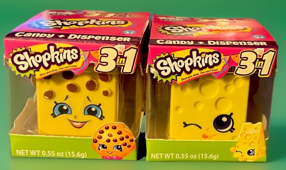 Shopkins 3 in 1 Radz Cubez Dispenser with Mini-Poster Candy Exp. 3/15/2020