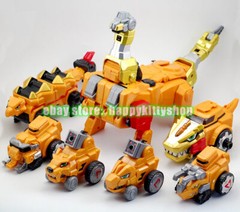 Dino Core Golden Ultimate D-Buster Tyranno Figure 7 in 1 Dinosaur Robot Combiner