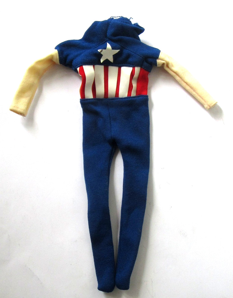 Original 1966 Ideal Captain Action CAPTAIN AMERICA UNIFORM Costume 12″ Doll au1