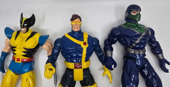 Marvel X-Men Wolverine Cyclops & Ninja Action Figure Lot ToyBiz