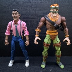 NECA TMNT Rat King & Vernon Fenwick Action Figures Loose Complete