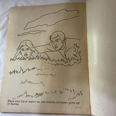 1974 The Six Million Dollar Man Coloring Book Uncolored Artcraft C1832