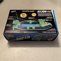 1993 HASBRO GI JOE MANTA RAY BOAT WITH BOX AND BLUEPRINTS VINTAGE