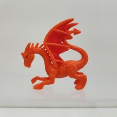 Dragon Figures – Red & Black, Green & Gold, Orange & Red – Mixed Lot of 3