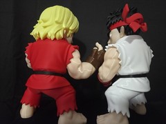 3D Printed Ken And Ryu. Two For One.Price Firm. Read Description.