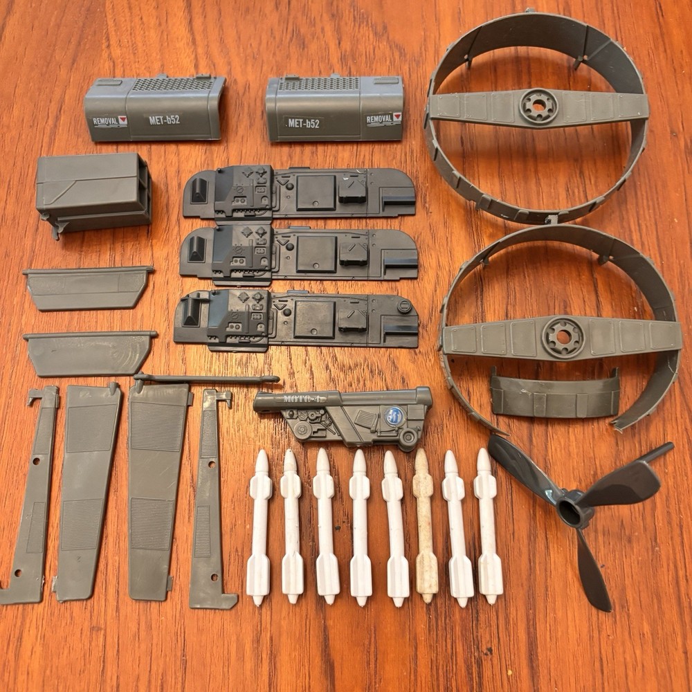 Vintage 1984 GI Joe ARAH Killer Whale Hovercraft Parts Lot!