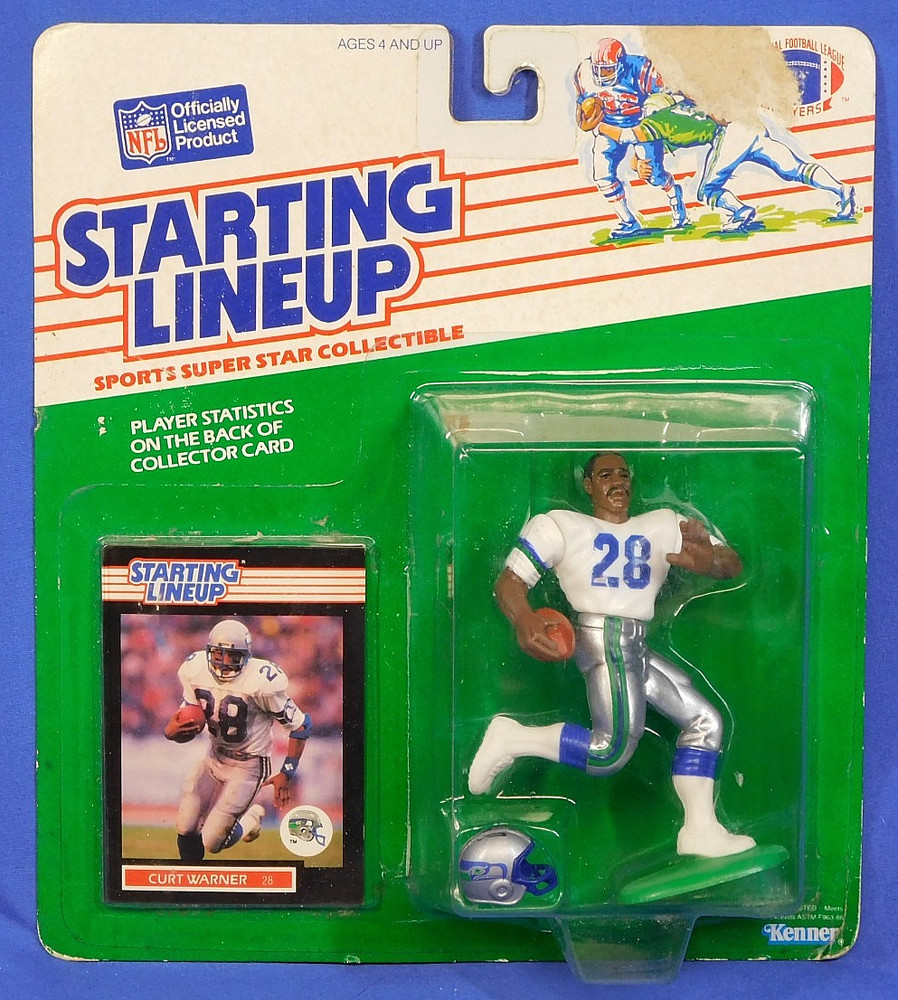 1989 STARTING LINEUP FOOTBALL CURT WARNER SEALED ROUGH CARD KENNER