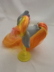 Tiffany Tails Fairy Tails My Little Pony Blue Bird Orange Hair With Stand 1980s