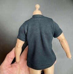 1/6 Scale Tee BLACK Short Sleeves T-Shirt For 12″ Male Action Figure Doll Toys