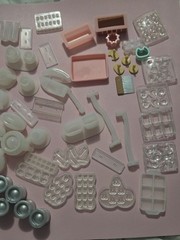 Mostly Miniverse Lot-used Please See Pics, Furniture, Molds, Accessories, Etc