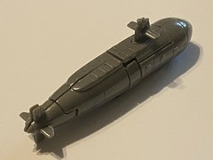 Dive Dive (Grey) – Unknown GoBots KO Submarine 1980’s Era VARIANT HEAD SCULPT!