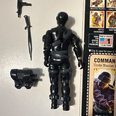 1985 Snake Eyes & Timber Wolf with File Card with full backcard GI Joe Figure