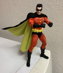 Custom Mcfarlane Batman Robin Tim Drake Wired Cape dc multiverse not fIGURE