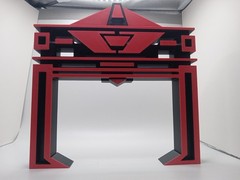 Retro Recognizer / Collector for Tron action figures and lightcycle toys Blk/Red