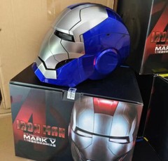 AUTOKING 1:1 Wearable JARVIS Voice Control Cosplay ir0n Man MK5 Helmet Mask Gift