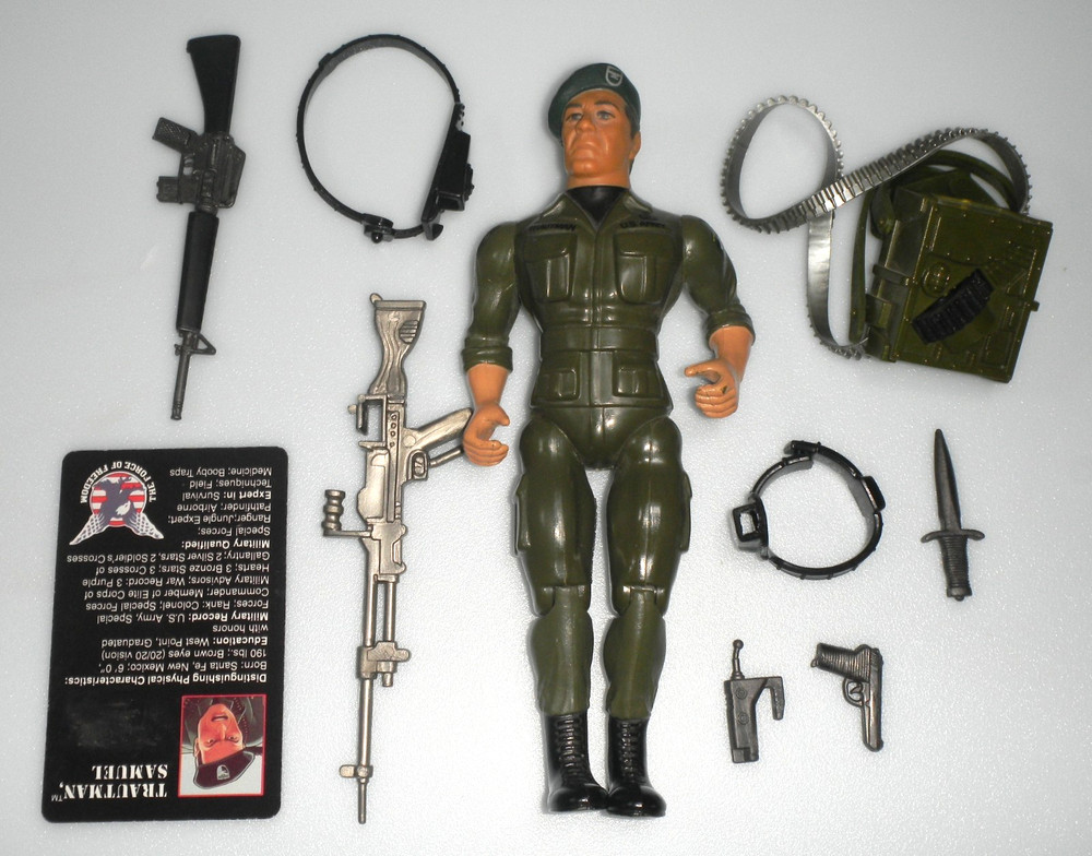 100% Complete 1985 Colonel Trautman w/ Card Rambo Force of Freedom Action Figure