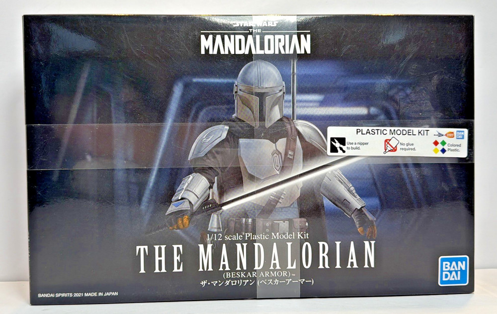 Bandai Spirits 1/12 scale plastic model kit of The Mandalorian in Beskar Armor