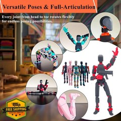 Teoboeys T13 Action Figure 5.2″ Black Red Dog Weapons