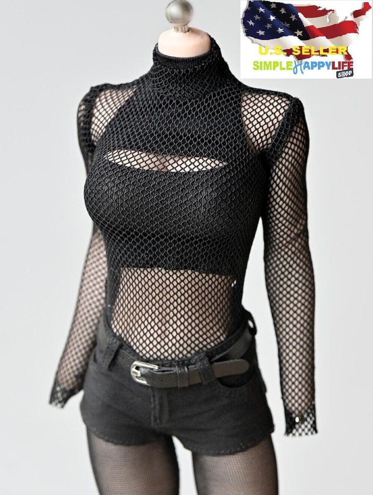 1/6 Female sexy Fishnet Top for 12″ figure phicen hot toys poptoys kumik ❶USA❶