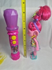 12 Pc. Mixed Lot Hasbro Dreamworks Trolls Dolls *2022 Keychains Microphone Toys