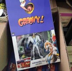 Earthworm Jim Action Figure Collection Game Peripherals Worm Body Jim Heads.