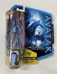 Mattel Avatar Jake Sully Action Figure 2009 Blue Plastic Boxed w/ Accessory