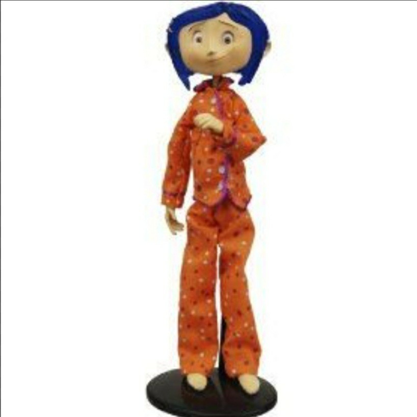 2009 NECA 7 Inch Coraline Doll, Orange Pajamas Pants Only fabric clothing.