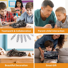 Erector Sets for Boys Age 8 9 10 11 12-16 and Older, 332 Pcs Batman Model Car Bu
