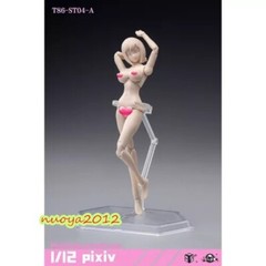 US 86TOYS 1:12 T86-ST03-A Pale Skin Large Bust 6in Female Joint Figure Head Body