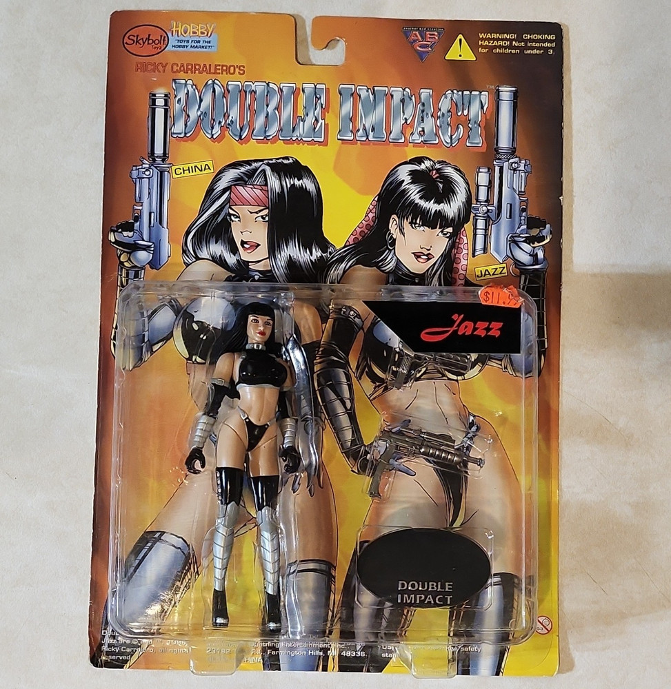 Skybolt Toyz Double Impact Jazz Action Figure w/ Accessories Sealed on Card 1998