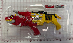 Power Rangers Dino Charge Morpher T-Rex Red & Yellow Morph Blaster in Plastic