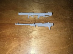 Fighting Talk! Weapons Light Gray Bazooka + Machine Gun Toy Island Parts 1991