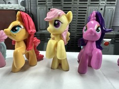 My Little Pony MLP G4 Mini Pony Shimmer Fluttershy Yellow Lot Of 8 Mini Figures