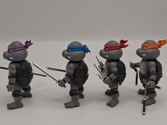 NECA TMNT Herocross “TMNT 4 pack” Gray Edition 2016 – loose, complete