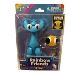 Rainbow Friends Series 2 CYAN Glow in the Dark Toy Action Figure Phat Mojo