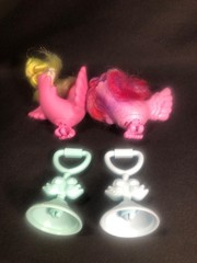Vintage~ My Little Pony~ 2 Fairy Tails /Tricky Tails Birds With 2 Perches