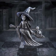 Nemesis Now Little Souls – Beam Figurine 12.7cm, Resin, Black, Witch Ghost on Br
