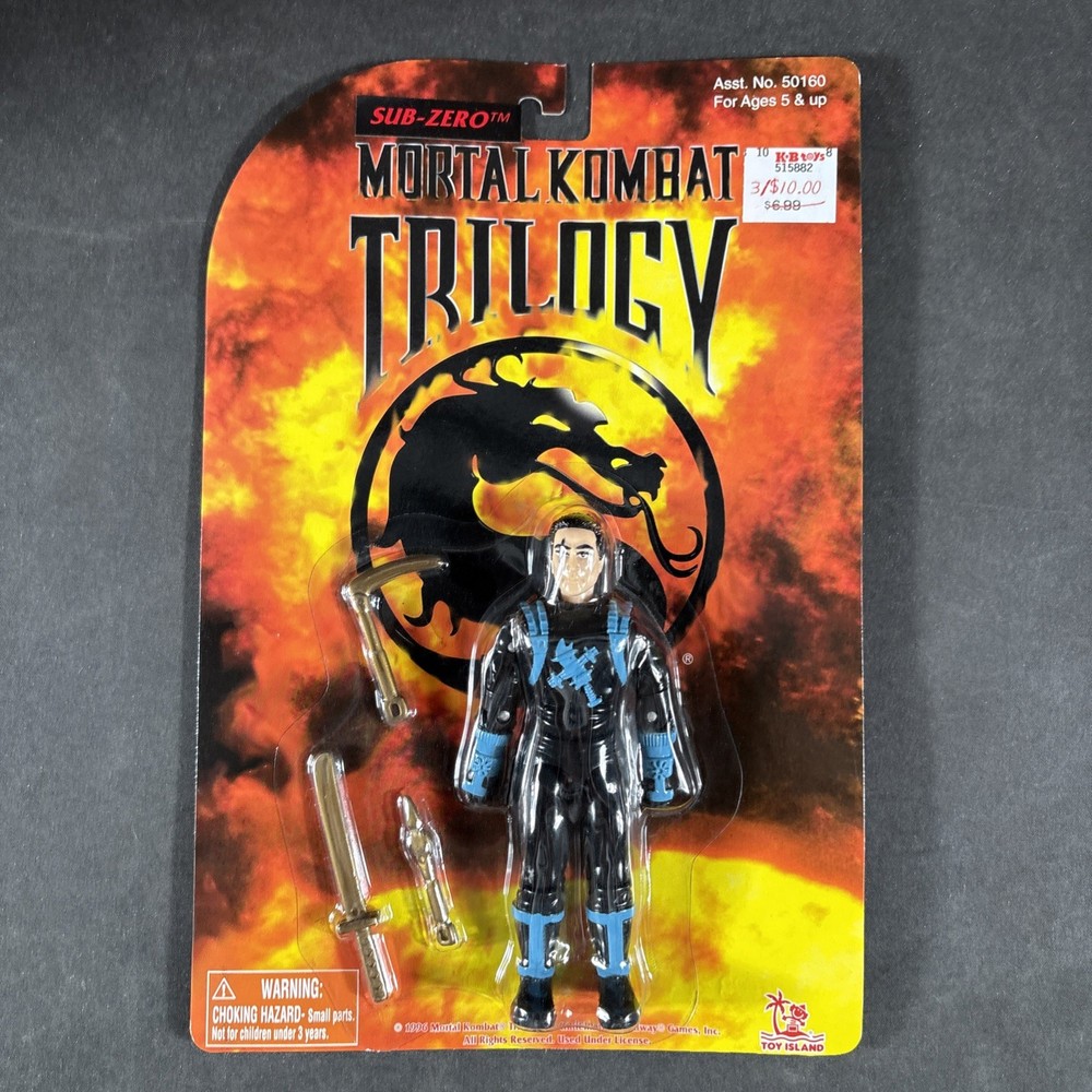 SUB-ZERO MORTAL KOMBAT TRILOGY ACTION FIGURE TOY ISLAND VINTAGE NEW 1996 VIDEO