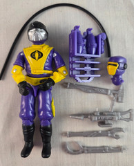 Gi Joe Black Major Cobra Techno Viper Purple Coil Custom Limited Edition