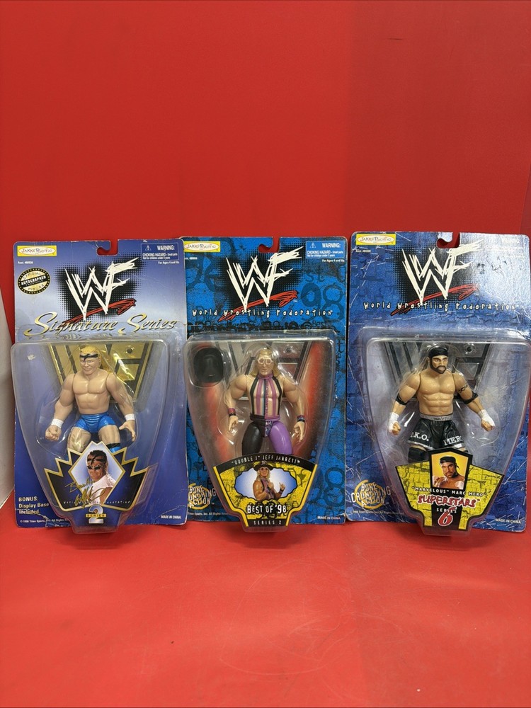 WWF JAKKS Pacific Figure Lot Jeff Jarrett Marc Mero Signature Series MOC. #2