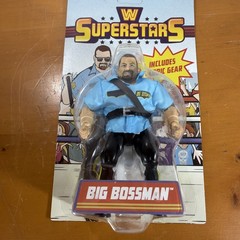 WWE Mattel Superstars Series 10 Big Boss Man Walmart With Fabric Shirt And Stick