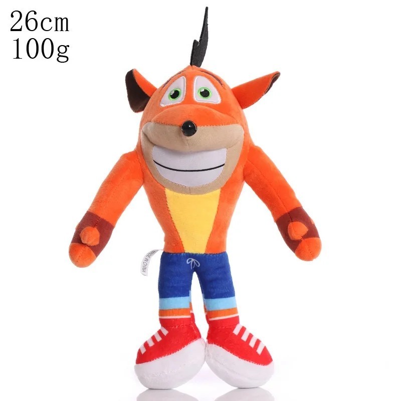 26cm New Crash Bandicoot Stuffed Plush Toys Crazy Trilogy Series Anime Figure Do