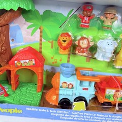 Fisher-Price Little People Wildlife Train & Trek Gift Set Zoo Animal Lot