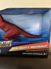 Adventure Force Mini Mighty Megasaur T-Rex Light Orange, Roaring Battery-Powered