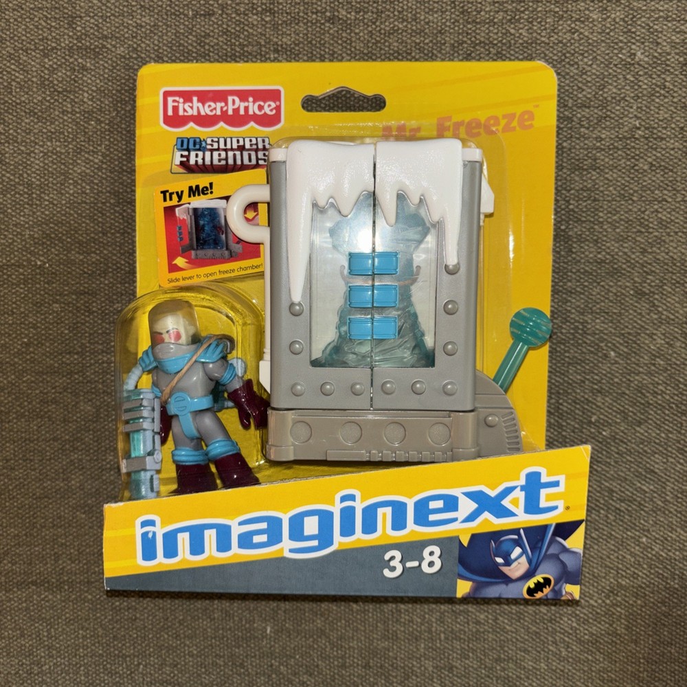 DC. IMAGINEXT FISHER PRICE Super Friends MR. FREEZE Figure & Chamber 2008. New!