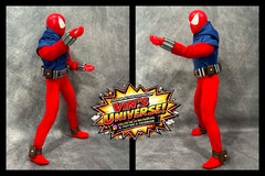 Custom 8″ Mego Scale SpiderMan Peter Parker Ben Reilly Scarlet Spider-Man & Case