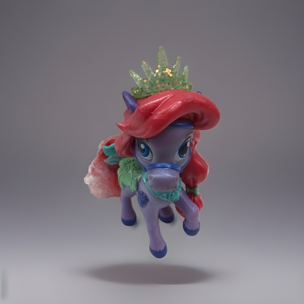 Disney Purple Princess Palace Pets Pony Horse Seashell 4” Jakks