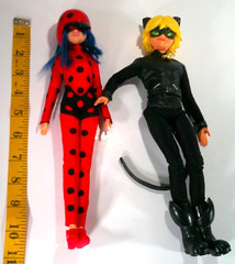 Miraculous CAT NOIR and LADYBUG with Helmet Doll Action Figures Playmates Toys
