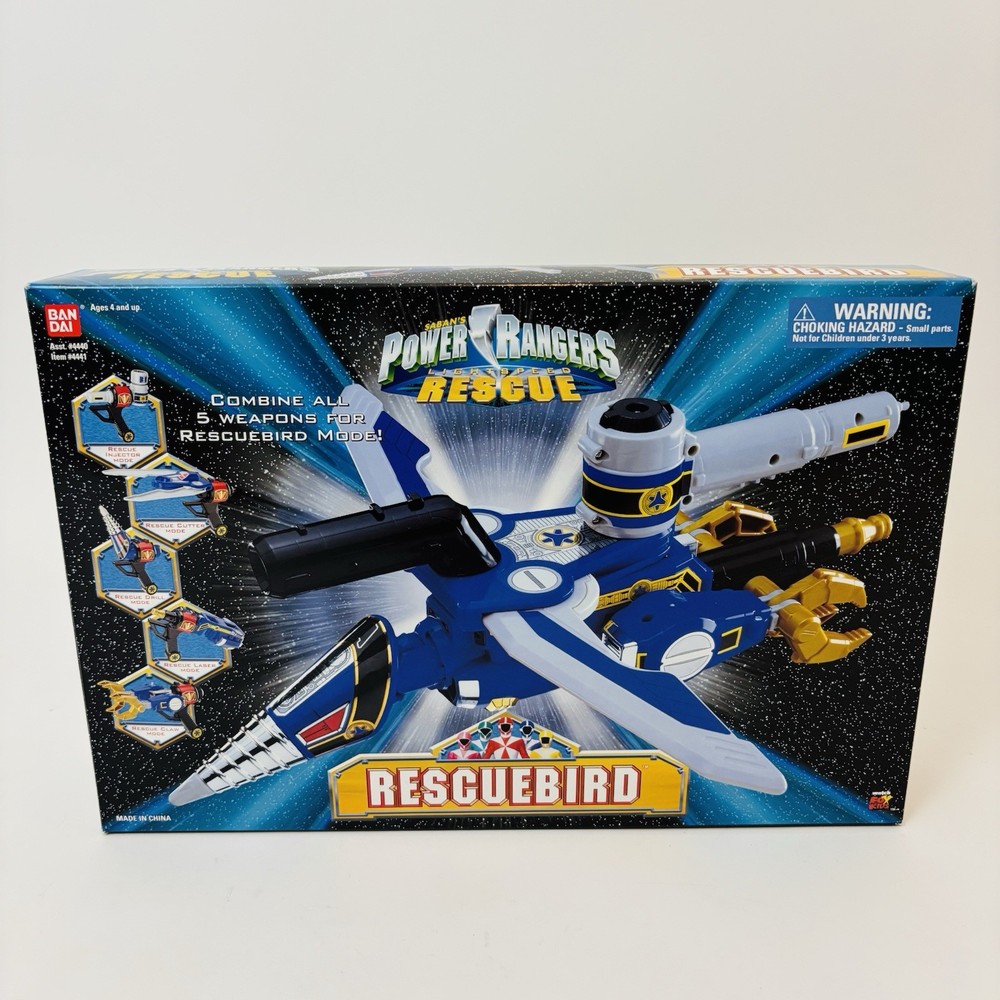 Vintage Bandai Power Rangers Lightspeed Rescue RescueBird In Box With Insert