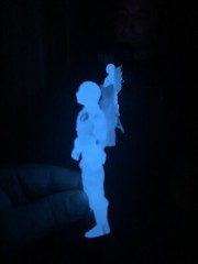 Gi Joe Cobra 1984 Storm Shadow Blue GID Color Variant Rare Limited Run Custom